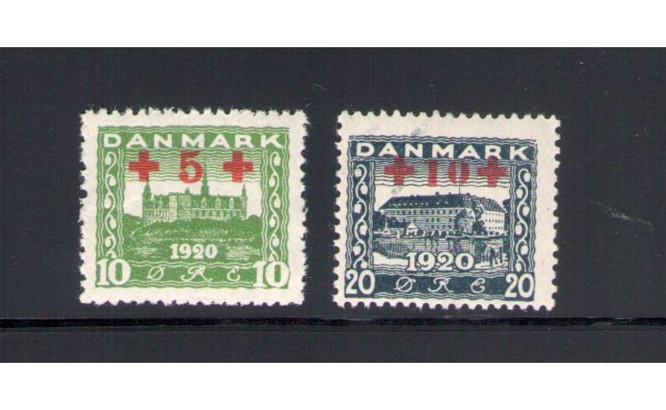 1920-21 DANIMARCA ,   Pro Croce Rossa - 2 val n° 130/131 MNH**