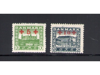 1920-21 DANIMARCA ,   Pro Croce Rossa - 2 val n° 130/131 MNH**