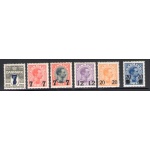 1926-27 DANIMARCA ,   Francobolli del 1913-21 soprastampati, n° 168/173 - 6 valori MNH**
