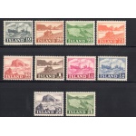 1950 ISLANDA ,   Attività Nazionali , 10 val n° 224-233  MNH** (1,25 Kr. con decalco stampa)