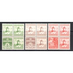 1937 DANIMARCA   , Molino di Dybbol in Quartina da libretto , con valore aggiunto , n° 246/48+210b+213A+214 - 3 valori MNH**