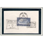 1933  AUSTRIA - W.I.P.A. 50+50 g. , CARTA CON FILI DI SETA ,n. 430A usato su frammento - Primo giorno di Emissione  , Molto bello e fresco.