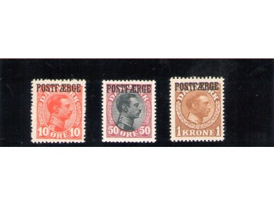 1927-30 DANIMARCA ,   Pacchi Postali -   3 valori n° 1-3-4  MNH**