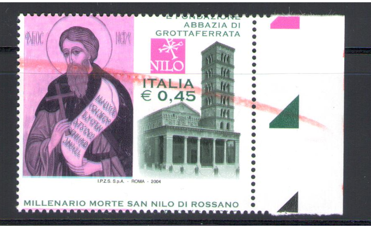 2004 Italia - Repubblica  , San Nilo Colori cambiati, scritta in basso, n° 2426 MNH** Bordo di foglio