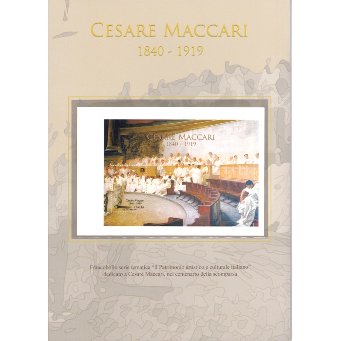 2019 ITALIA , Cofanetto - Folder Cesare Maccari + Serie Monete da 9 valori con Argento - 1.200 Tiratura MNH**