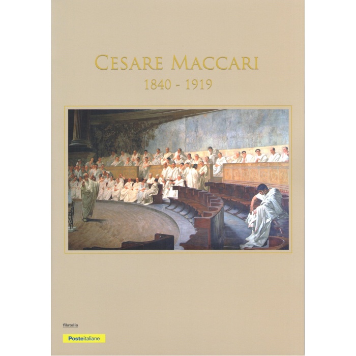 2019 ITALIA , Cofanetto - Folder Cesare Maccari + Serie Monete da 9 valori con Argento - 1.200 Tiratura MNH**