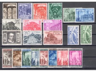 1949 Vaticano, Francobolli nuovi, Annata Completa 22 val di Posta Ordinaria +Aerea+Espressi MNH **