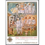 1997 Vaticano , Foglietto Soprastampa in Rosso "Pro Terremotati 1997" Foglietto n. 18 MNH **