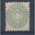 1864 LOMBARDO VENETO, n° 42 - 3 soldi VERDE dentellato 9 1/2, gomma originale, T.L. firmato Vaccari MLH*