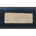 1851 LOMBARDO VENETO, Francobolli per Giornali , n° 2 - 3 cent azzurro Tipo II, Striscia di 3, DIFETTOSO- LH*