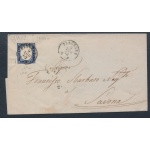 1862 SARDEGNA, 20 centesimi Indaco su lettera da Piacenza per Savona, tinta del 1862 - Firmata Chiavarello - Ampi Margini