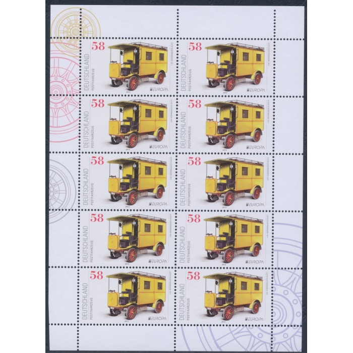 2013 EUROPA CEPT , Germania, 1 Minifoglio di 10 valori, Veicoli Postali , MNH**