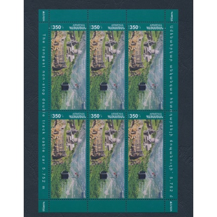 2012 EUROPA CEPT Armenia , 1 Minifoglio di 6 serie , Turismo , MNH**