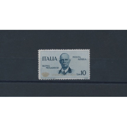 1934 Regno di Italia - Servizio Aereo - 10 Lire Ardesia "Coroncina " - MNH** Certificato Bolaffi - Firma Diena - Bolaffi