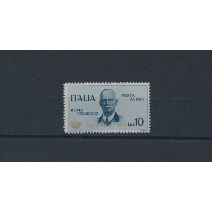 1934 Regno di Italia - Servizio Aereo - 10 Lire Ardesia "Coroncina " - MNH** Certificato Bolaffi - Firma Diena - Bolaffi