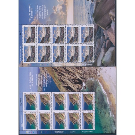 2012 EUROPA CEPT , Guernsey, 2 Minifogli di 10 serie , Turismo , MNH**