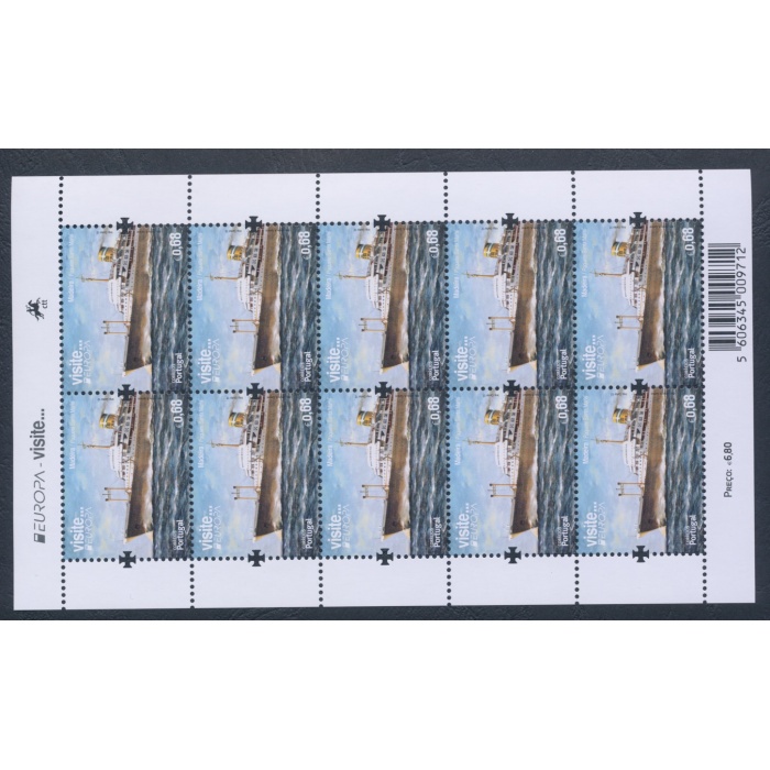 2012 EUROPA CEPT , Madera , 1 Minifoglio di 10 valori , Turismo , MNH**