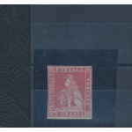 1851-52 Toscana, n° 4 - 1 crazia carminio chiaro su Grigio, Nuovo Senza Gomma S.G. , Firmato Vaccari