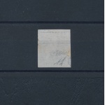 1851 Toscana, n° 7 , 6 crazie , ardesia su grigio, usato , Firme A. Diena e Giulio Bolaffi
