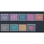 1955-66 Italia - Repubblica  - Segnatasse n 111/120 , 8 Lire Filigrana stelle , 9 valori , MNH**