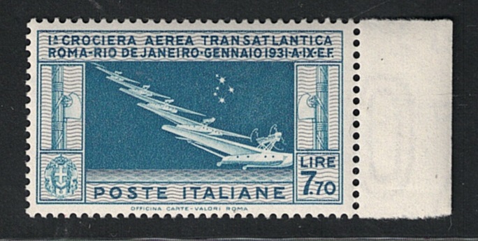 25 1930 Italia, Crociera Transatlantica del Generale Balbo, Lire 7,70 n. 25 - MNH** - immagine 1