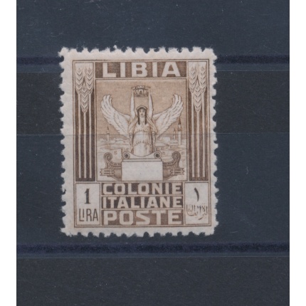 1926-30 Libia , serie Pittorica dentellata 11 lineare , 1 Lira Bruno n° 65, MNH**