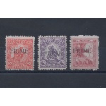 1918-19 Fiume, Francobolli di Ungheria soprastampati Fiume , 3 valori , n° 1A/3 - MNH**