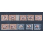 1915 LIBIA, Segnatasse , 10 valori , MLH*