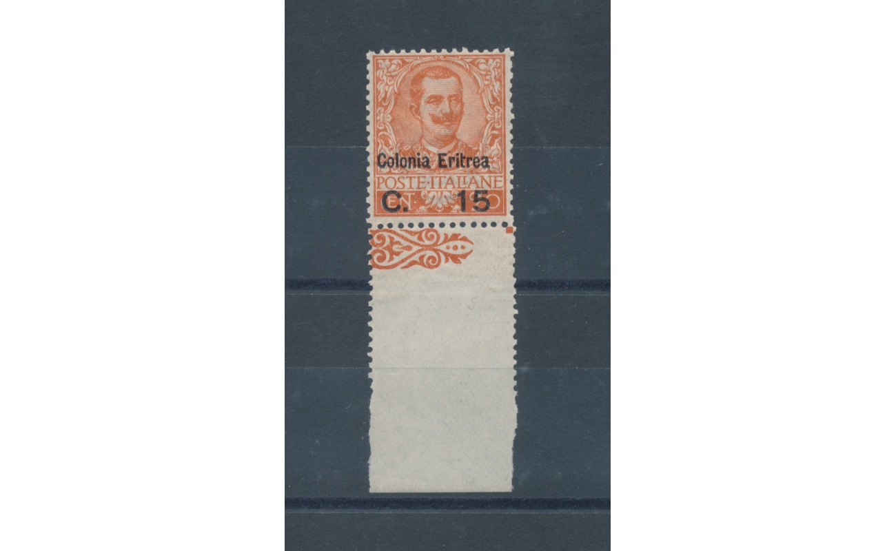 1905 ERITREA , michetti soprastampato Colonia Eritrea , 15 cent su 20 cent arancio , Ottimamente Centrato , MNH**