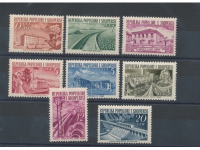 1953 ALBANIA - Ricostruzione Serie Ordinaria , Yvert n. 454-61 , MNH**