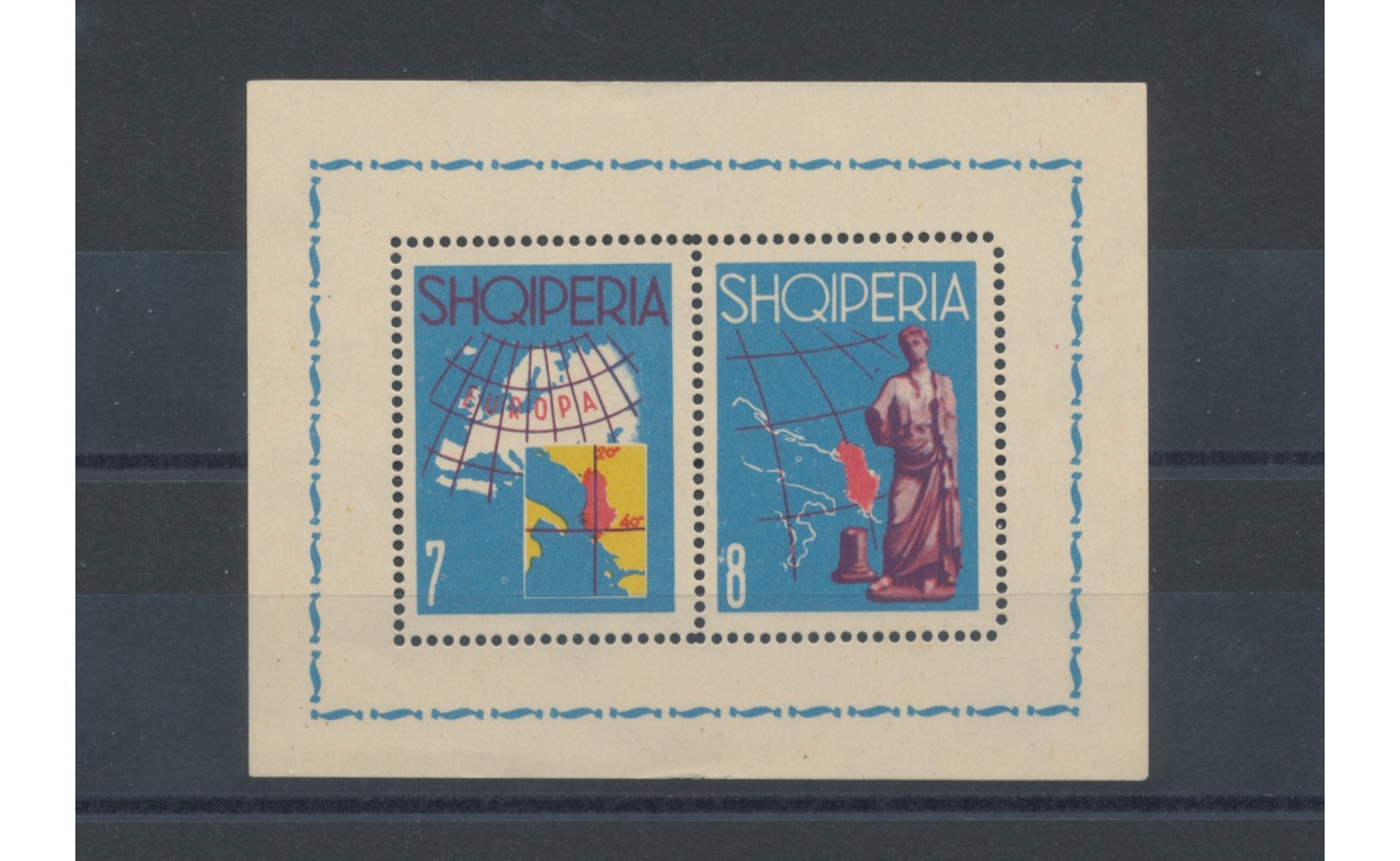 1962 ALBANIA -   Europa Stampati in Foglietto  , Foglietto n. 13 ,  MNH**