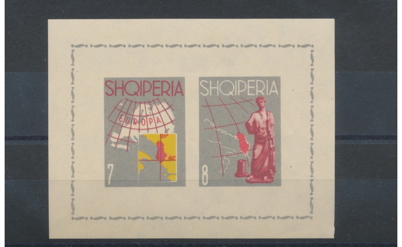 1962 ALBANIA - Europa Stampati in Foglietto 2 Serie Colori Cambiati , Foglietto n. 14,  MNH**