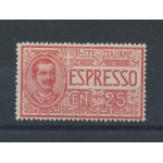 1903 Regno d'Italia , Espresso , n° 1 , 25 cent rosso , Centratissimo , MNH**