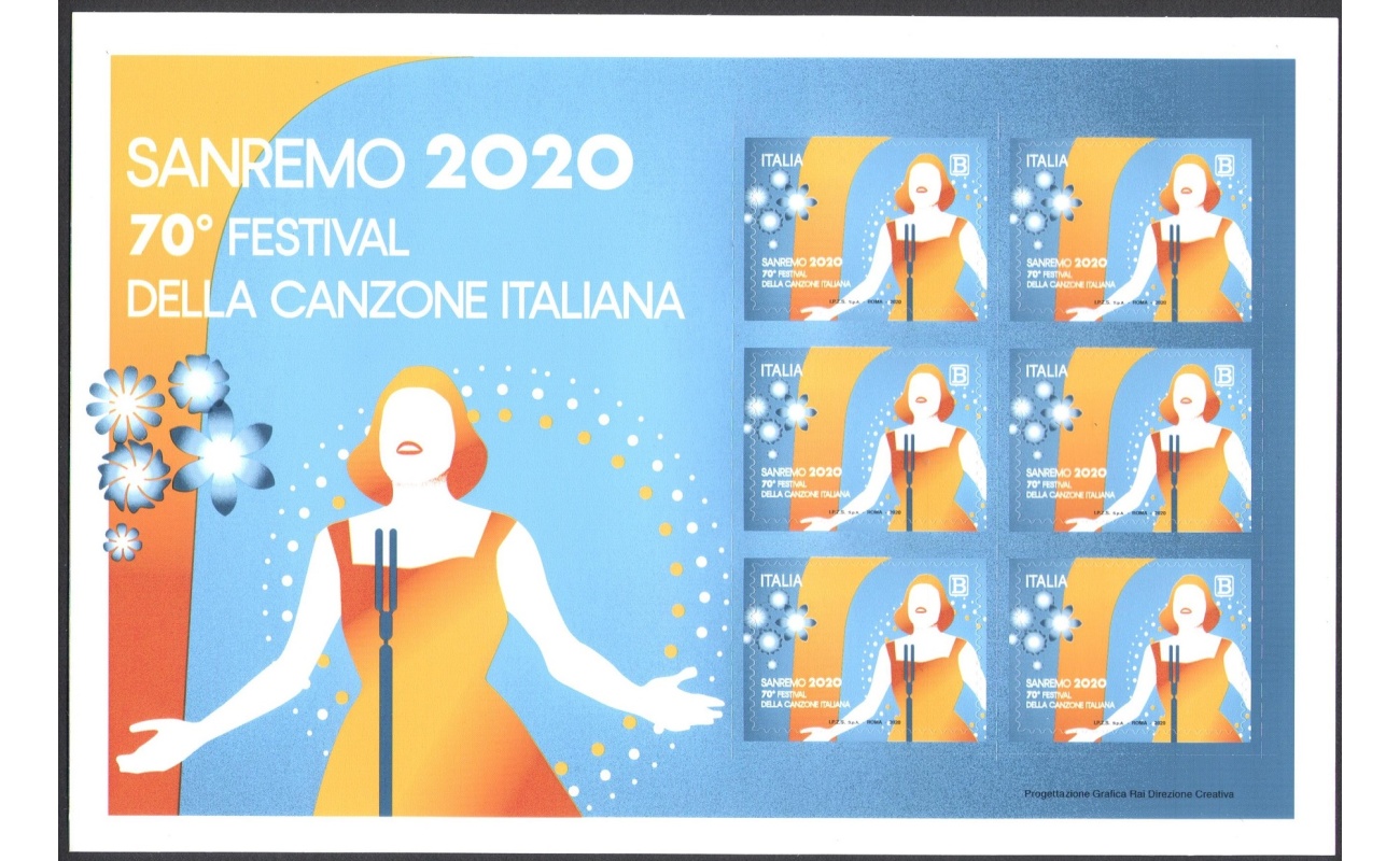 2020 Repubblica Italiana , Minifoglio Sanremo , nuovo e perfetto , MNH**