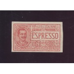 1903 Regno d'Italia , Espresso , n° 4a , 50 cent rosso , Non dentellato , MNH**