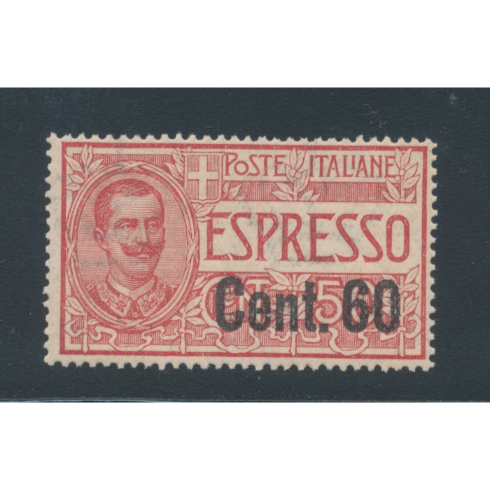 1922 Regno d'Italia , Espresso , n° 6 , 60 cent su 50 cent rosso , Centratissimo , MNH**