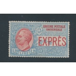 1922 Regno d'Italia , Espresso , n° 8 , 1,20 Lire azzurro e rosso , Centratissimo , MNH**