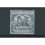 1929 LIBIA, Recapito Autorizzato n° 2 ,  Dentellato 14 , Centratura standard ,MNH**