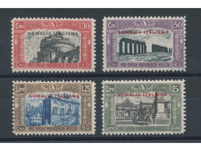 1929 SOMALIA - Milizia II , n° 119/122 ,  4 valori , MNH**
