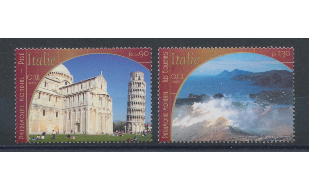 2002 Onu Ginevra "Unesco Patrimonio Mondiale Italia" Emissione Congiunta n° 2682/2683 -   MNH**