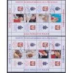 2004 Polonia , Viaggi del Santo Padre dal 1979 al 2002 , Emissione Congiunta con n. 1341/48 BF29/30 , 2 Foglietti , USATI