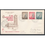 1955 Vaticano, San Bartolomeo , n° 200/202 , Venetia n° 27/V ,  Non Viaggiata , 2 valori