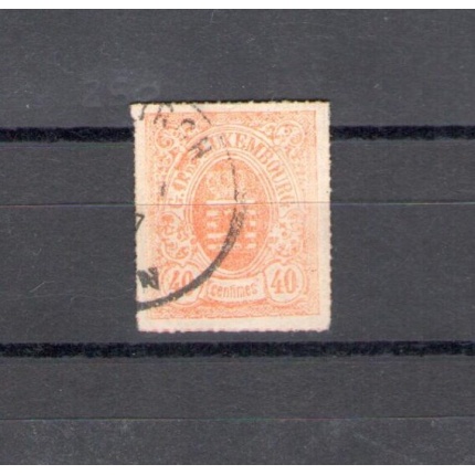 1865-75 LUSSEMBURGO -   n° 25 , 40 cent arancio opaco , Usato