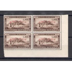 1949 TRIESTE A - n° 41 , Centenario della Repubblica Romana , MNH** Quartina Angolo di Foglio