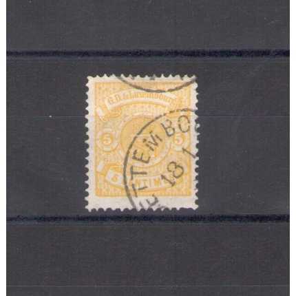1880 LUSSEMBURGO   - n° 41 - 5 cent giallo limone - Usato