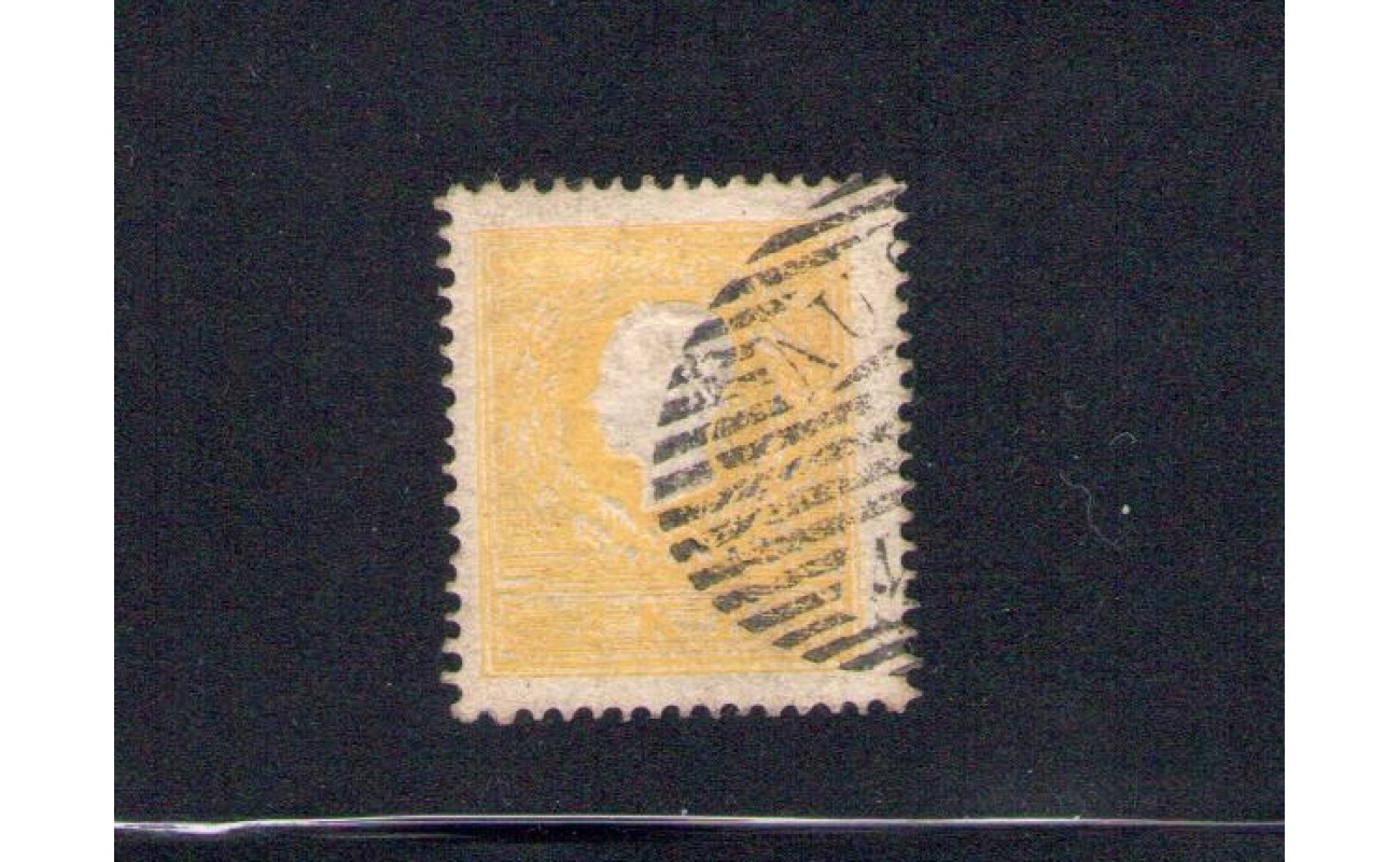 1858 Austria, Effige Imperatore Francesco Giuseppe I , n° 6 - 2 Kreuzer giallo Usato , Certificato Steiner