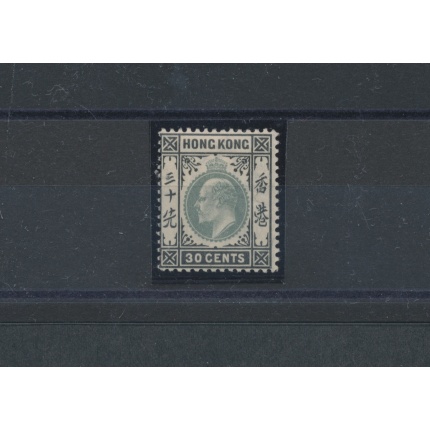1903 HONG KONG - SG 70 - 30 cent dull green and black  , MLH*