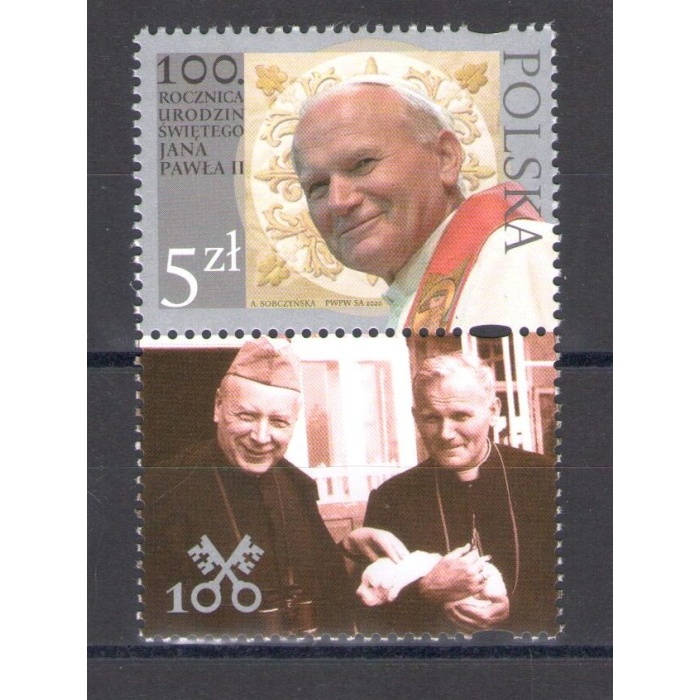 2020 Polonia - Centenario Nascita Giovanni Paolo II° - Emissione Congiunta con Vaticano -  MNH**