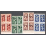 1949 TRIESTE A - n° 35/38 Biennale di Venezia , serie completa di 4 valori , MNH** Quartina