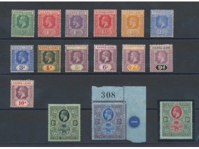 1912-21 Sierra Leone - SG 112/128 - Giorgio V - 12 valori - MLH*
